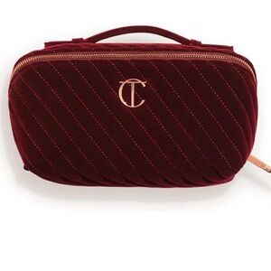 Charlotte Tilbury Quilted Velvet Cosmetic Case – New